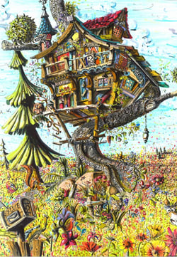 Puzzle 1000 pièces - La Cabane Perchée - Grafika