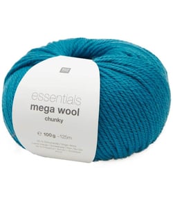 Laine à tricoter Essentials Mega Wool Chunky - Rico Design 30 Turquoise bleu