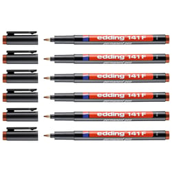 Lot de 6 feutres permanents pointe fine 0,6 mm - EDDING - Marron - 141F