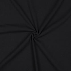 Tissu Jersey Coton côtelé uni Noir