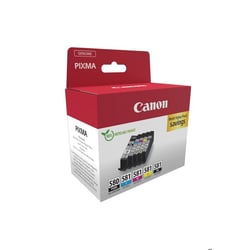 Cartouche d'encre générique compatible pour imprimantes Canon - Pack de 6 - PGI-580/CLI-581 - Multi-couleurs