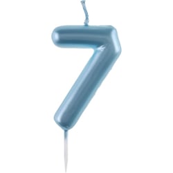Bougie Chiffre 7 - Bleu Ciel