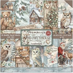 Pochette de 10 feuilles recto verso Stamperia The Owl's House