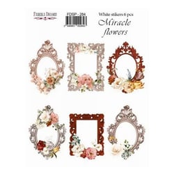 Planche de stickers couleur embelissement Fabrika Decoru MIRACLE FLOWERS 284