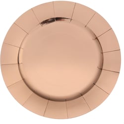10 Sous Assiettes Brillante Rose Gold