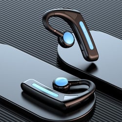 Oreillette Bluetooth Conduction Osseuse Autonomie 12h Distance 15m Siri Intégré Bleu YONIS