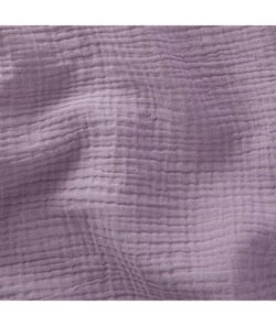 Tissu Double Gaze de coton gaufrée de 130 CM de largeur Violet (LILAS CLAIR) vendu par 50 cm