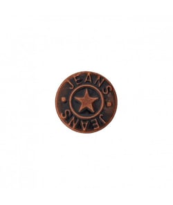 Bouton jeans métal pied étoile 18mm - Prym Cuivre Antique marron