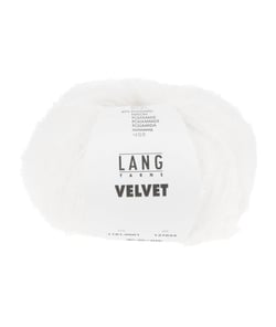 Fil à tricoter VELVET - Lang Yarns 01 Blanc