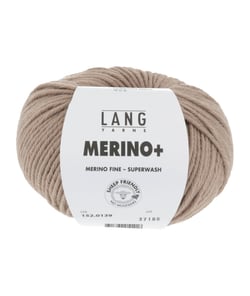 Pelote de Laine à tricoter MERINO + (PLUS) - Lang Yarns Marron (139)
