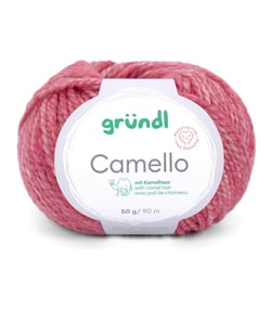Pelote de Laine Mérinos et Chameau CAMELLO de Gründl – Fil Naturel Doux et Thermorégulateur 01 Rouge