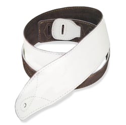 SOLDIER® Sangle Cuir Lisse Blanc Avec Motif Surpiqure