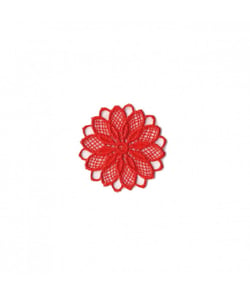 Ecussons Thermocollant Fleurs ajourées 3,5 X 3,5 cm - Mediac Rouge