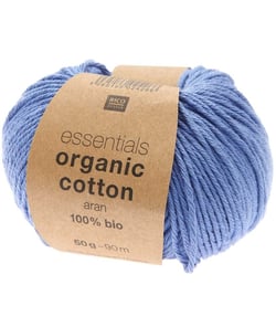 Coton à tricoter Essentials Organic Cotton aran - Rico Design 31 Bleu Violette