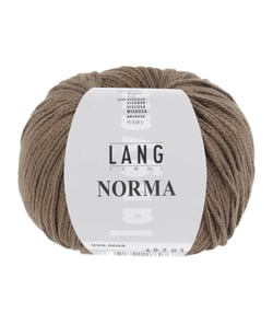 Pelote de coton à tricoter Norma - Lang Yarns 68 Marron