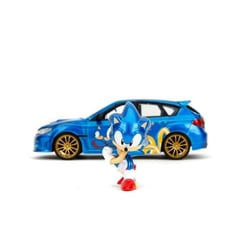 Miniature voiture - JADA - Subaru Impreza WRX STI - Bleu - Échelle 1/24 - Livrée avec figurine Sonic
