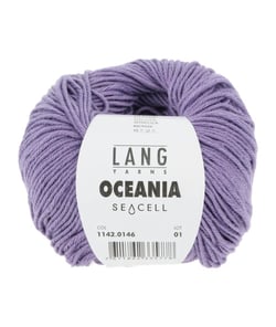 Pelote de Coton à crocheter et tricoter Oceania - Lang Yarns 146 Violet
