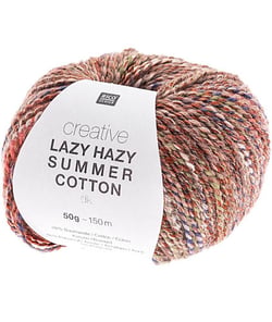 Pelote de coton à tricoter Creative LAZY HAZY SUMMER COTTON - Rico Design 05 Rouge