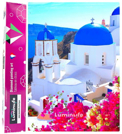 Diamond Painting Broderie Diamant LUMINLIFE 50x70cm, 5D, diamants ronds - Santorin