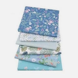 6 coupons tissu patchwork coton couture 40 x 50 cm FLEURS BLEU 45506