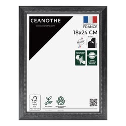 Cadre photo Perle noir 18x24 cm