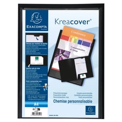 Chemise de présentation polypropylène souple Krea Cover - A4 - Noir - x 30 - Exacompta