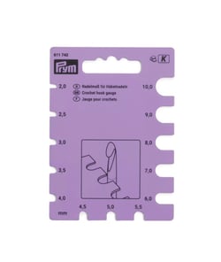 Jauge à crochets 2-10 mm - réglette de mesure - Prym