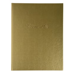 Livre d'or Balacron avec titre 100 pages blanches - 27x22 cm vertical - Or - x 2 - Exacompta