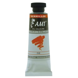 Peinture à l'huile fine en tube vermillon 45ml - Amt
