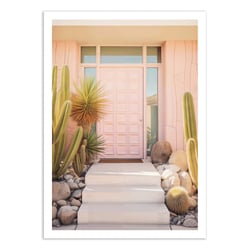 Affiche 30x40 cm - Pink Palm Springs - Philippe Hugonnard