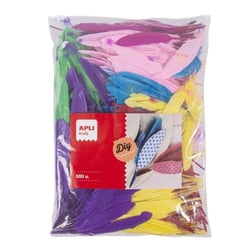 Apli Agipa - Plumes d'indien Couleurs Assorties 500 Plumes