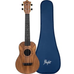 Flight Music TUS50 - Ukulélé de voyage - 4 cordes - Noyer - ABS