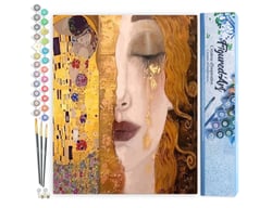 Peinture par Numéro Figured'Art - Gustav Klimt - Kit de Loisir Créatif DIY Numéro d'Art Complet - 40x50cm sans châssis en bois