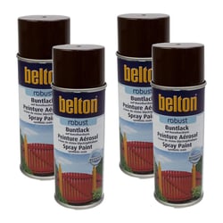 4 sprays de peinture Belton Robust RAL 8017 Chocolat 400ml