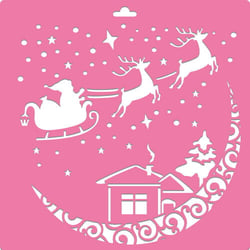 Pochoir plastique souple réutilisable 30 x 30 cm Fabrika Decoru NOEL 173