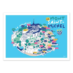 Affiche 50 x 70 cm -  Mont Saint-Michel - Sté!