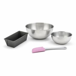 Set pâtisserie avec mini moule à cake 20 cm, 2 bols à mixer et 1 spatule Zenker