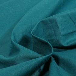 Tissu Coton uni Bleu paon