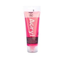 Lot de 6 tubes souples 75 ml - Peinture acrylique PRIMO - Fuchsia 370 - Fine
