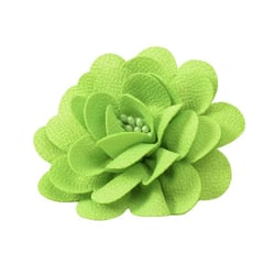 Broche fleur 8,5cm vert fluo