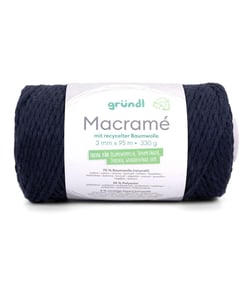 Bobine de corde MACRAME 330 GR - Gründl 8 Bleu