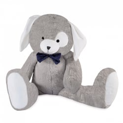 Chien en peluche Grisou gris clair 80 cm - Maïlou Tradition