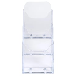 Distributeur de prospectus 3 compartiments DL (10X21cm) - Cristal - x 4 - Exacompta
