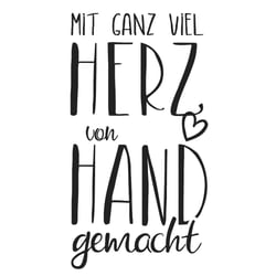 Tampon "Herz und Hand", 4x7cm