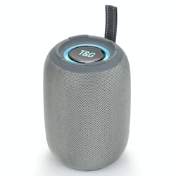 Enceinte Bluetooth Camouflage 15W Portable Avec Subwoofer Et LED Colorées Gris YONIS