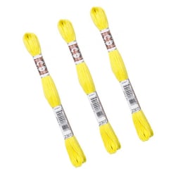 Lot de 3 échevettes 10m DMC Fil retors mat canevas tapisserie 100% coton jaune 2307