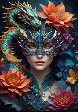 Puzzle 1000 pièces - Lady with a Dragon - Bluebird Puzzle