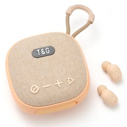 Mini Enceinte Bluetooth 2 En 1 Avec Écouteurs TWS Autonomie Longue Portée 10M Rose YONIS