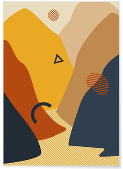Affiche Abstract Landscape 8 | A3 : 29,7x42cm