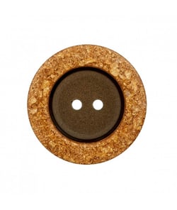 Bouton manteau à rebord doré 2 trous 23 à 28mm - Prym 28 Noir